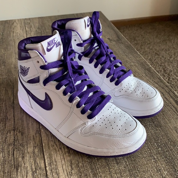 Jordan Shoes - Nike women’s Jordan 1 high OG Court Purple